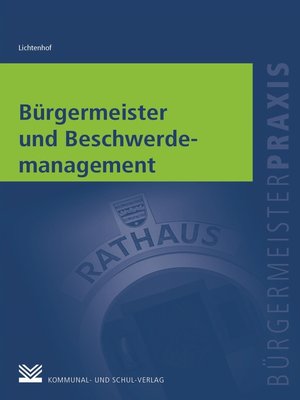cover image of Bürgermeister und Beschwerdemanagement